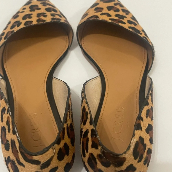 J. Crew Zoey D’Orsay Leopard Print Flats sz 6 - Picture 8 of 16
